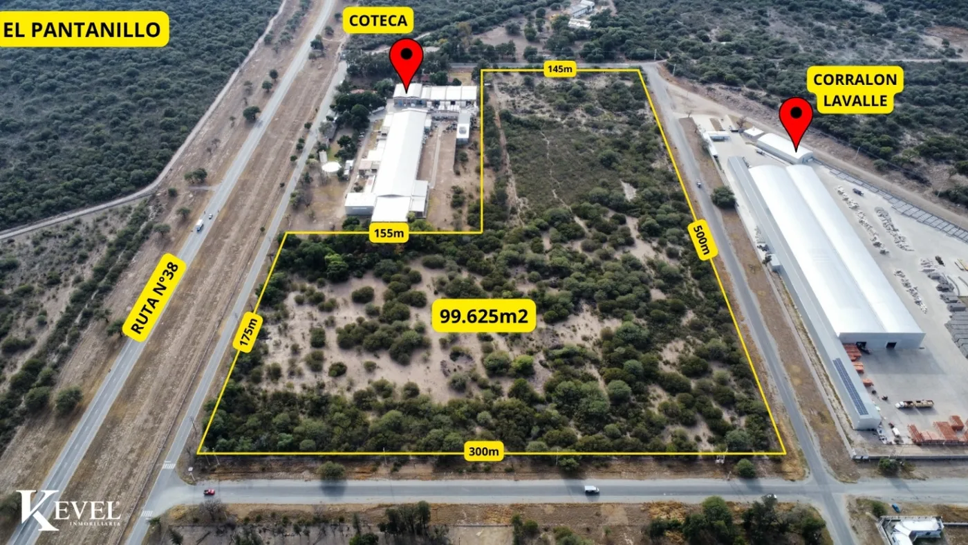 Importante terreno en parque industrial el pantanillo