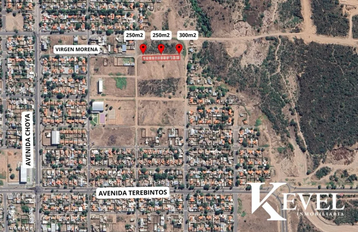 Lotes de 250 m² y 300 m² con luz y agua