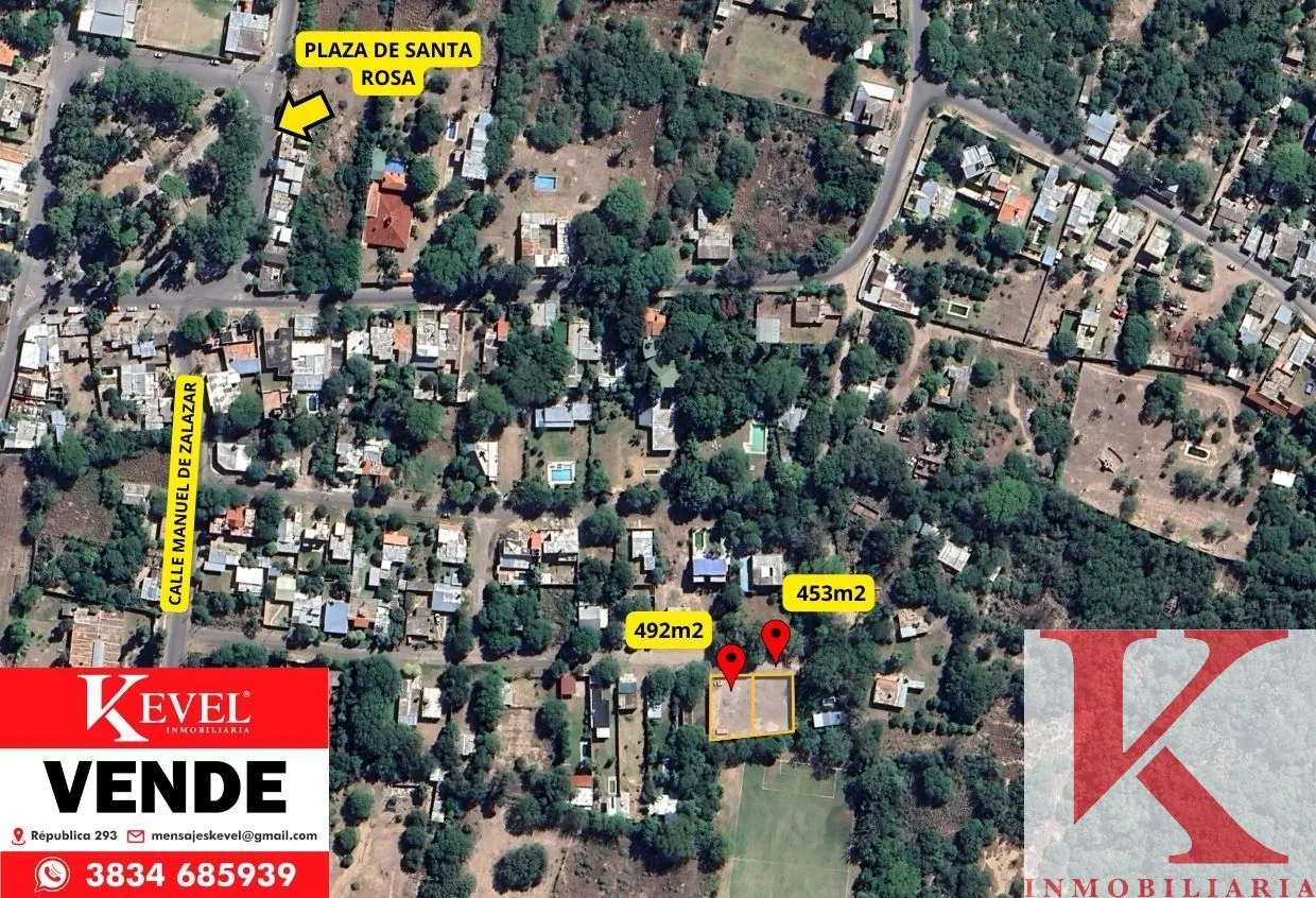 Terreno / Lote en venta de 492 m²
