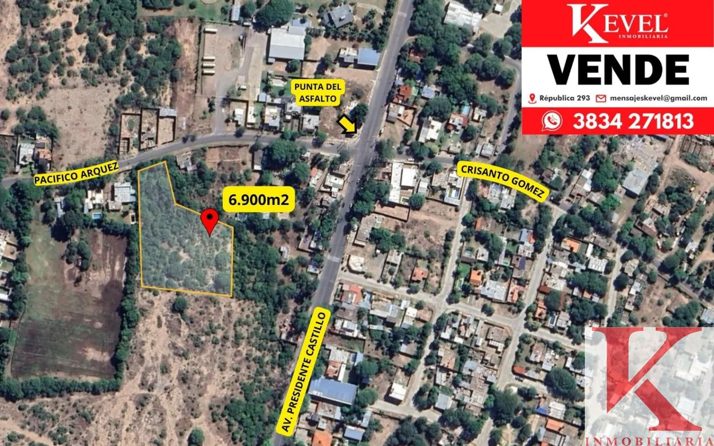 Terreno en venta de 6.920 m² – valle viejo