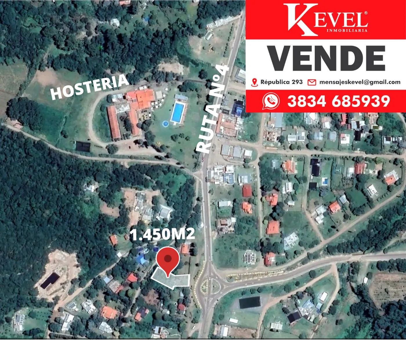 Lote en el rodeo con salida a 2 calles, a 100m de la hosteria
